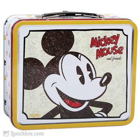 vintage metal mickey mouse lunch box|mickey mouse metal lunch box.